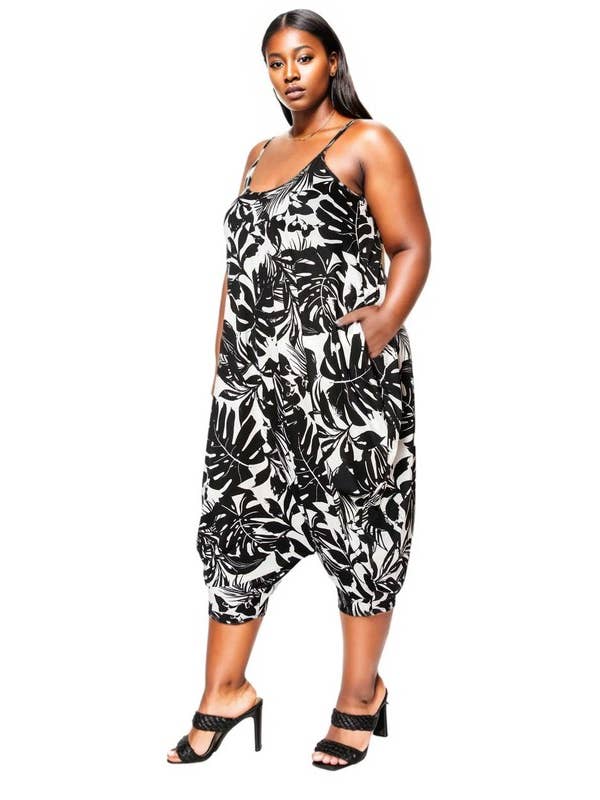 MULTI Quinn Pocket Tulip Bottom Jumpsuit for wholesale on Faire