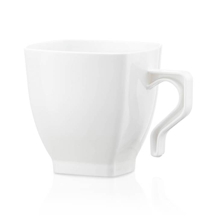 Smarty had a Party - Wholesale Coffee Mug - 8 oz. White Square Plastic Coffee Mugs - 192 pcs