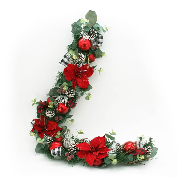 Röd Svart Pläd Eucalyptus Garland för wholesale av Seasonal by Contrast Inc.