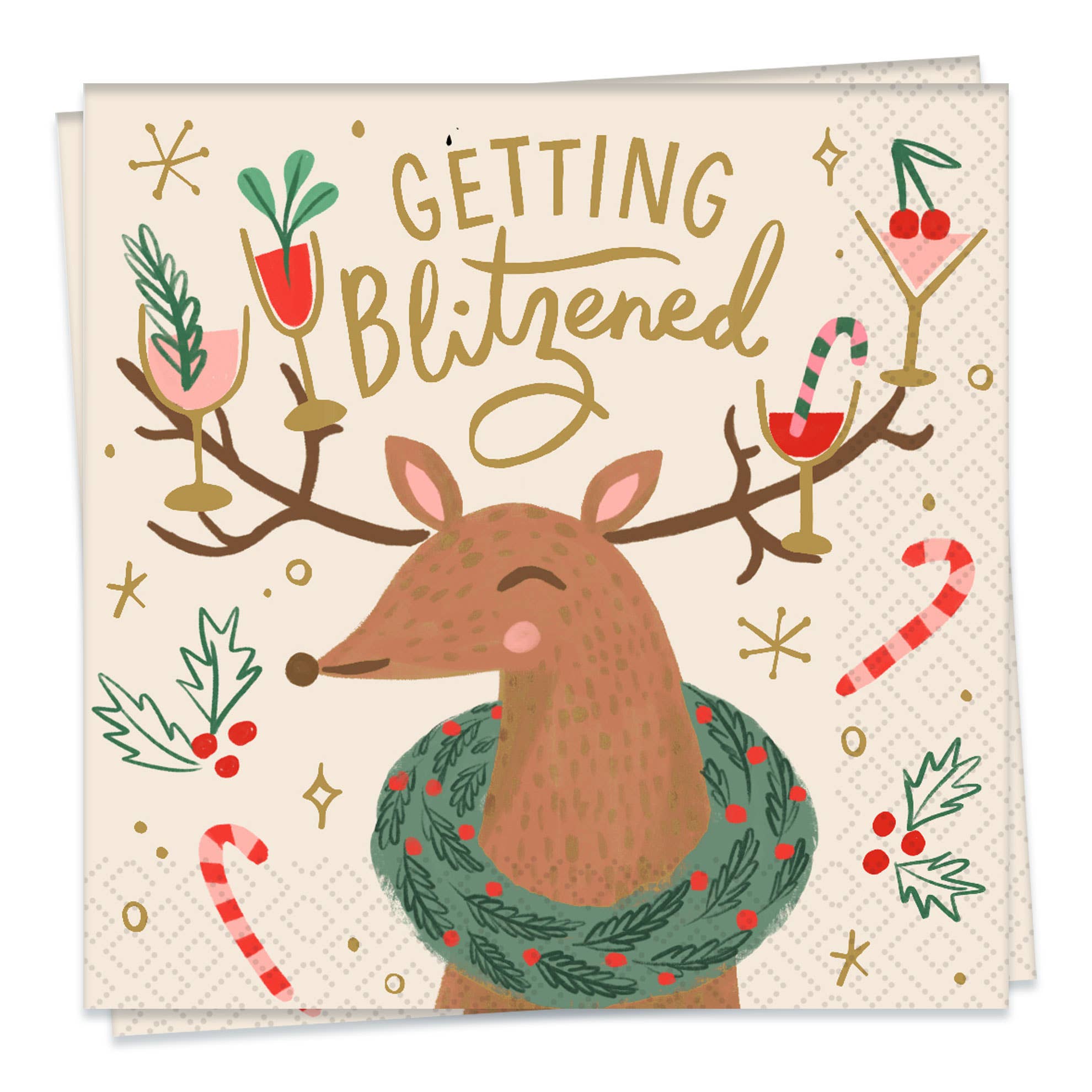 Twilight Collection - Wholesale Disposable Napkin - Getting Blitzened Cocktail Napkin0