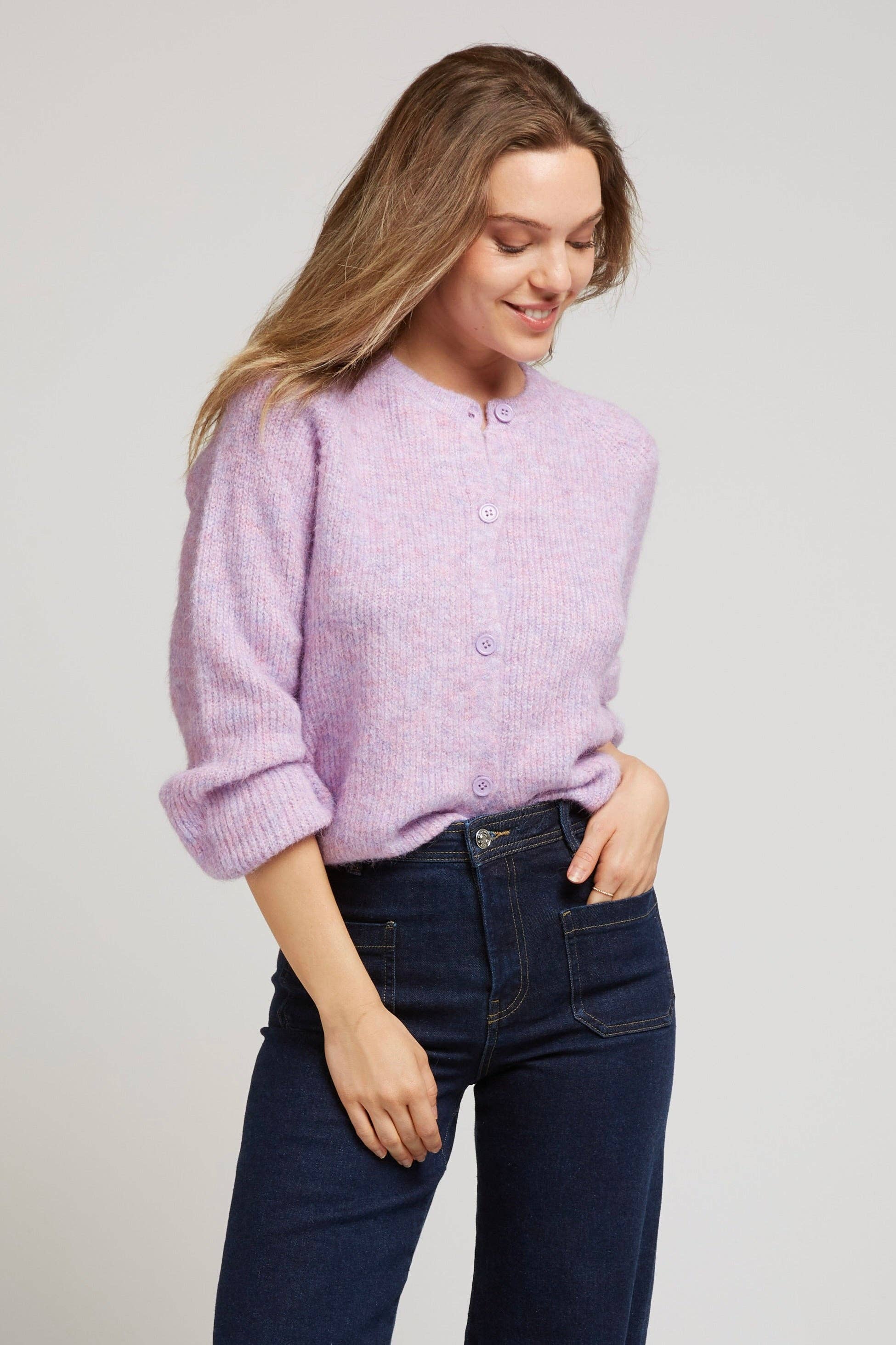 Andy & Lucy – Engroshandel Cardigan - Dame – GIRAUD - knapvest i blødt struktureret strik10