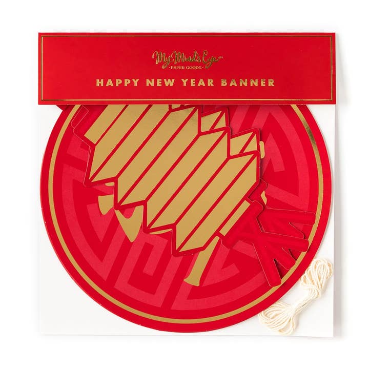 CNY103 - Chinese New Year "Happy New Year" Banner for wholesale by My Mind’s Eye