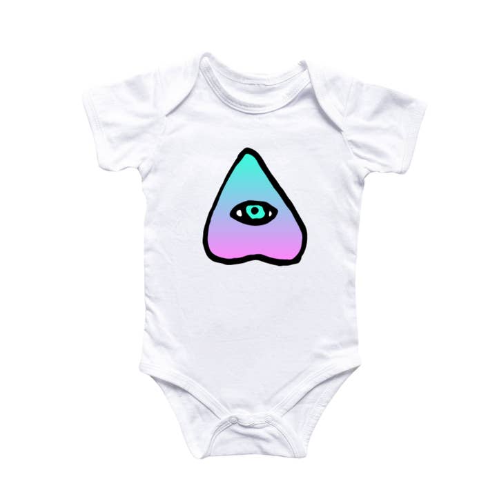 Evil Eye 2 - Baby Boy Girl Clothes Infant Bodysuit Funny Cute Newborn for wholesale by North Fork Forager LLC
