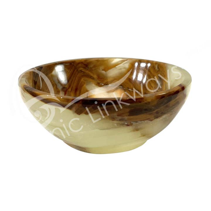 Oceanic Linkways Inc - Wholesale Decorative Plate/Dish/Bowl - (PC)BOWL - ONYX, GREEN 3"DIA. X 1-1.25"H0