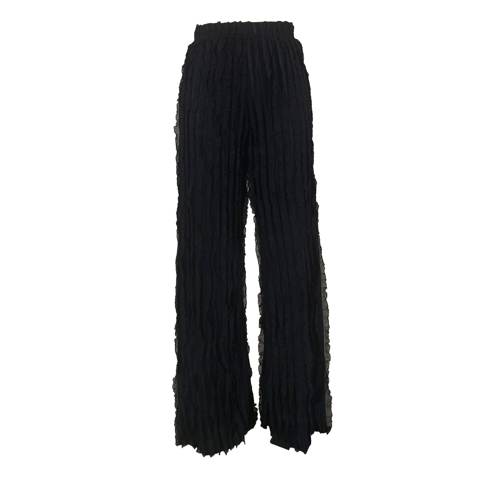 MB Fashion Wholesale - Wholesale Pants - Women's - MB FASHION High-Waisted Ruffle Wide-Leg Pants 1873LY36