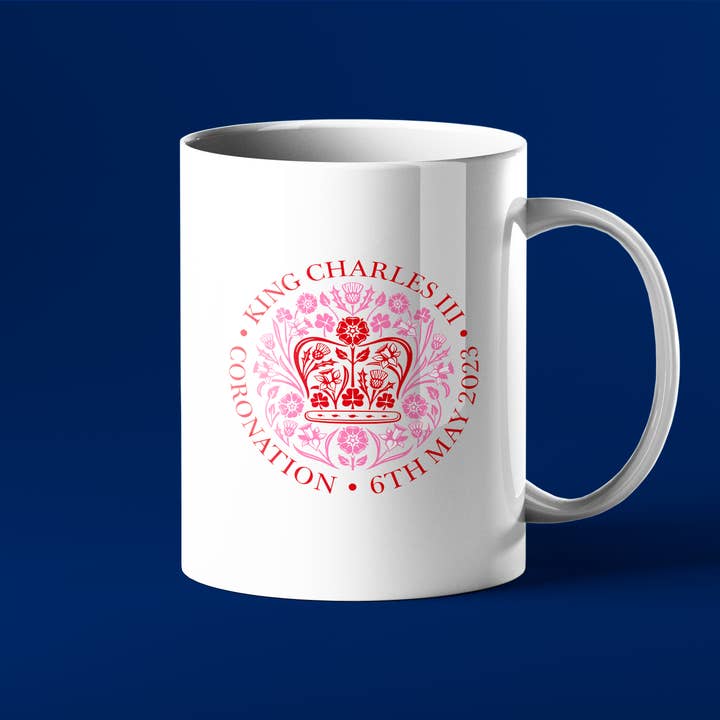 Prickly Cards – wholesale Coffee mug – King Charles - 2023 Coronation Mug - Red