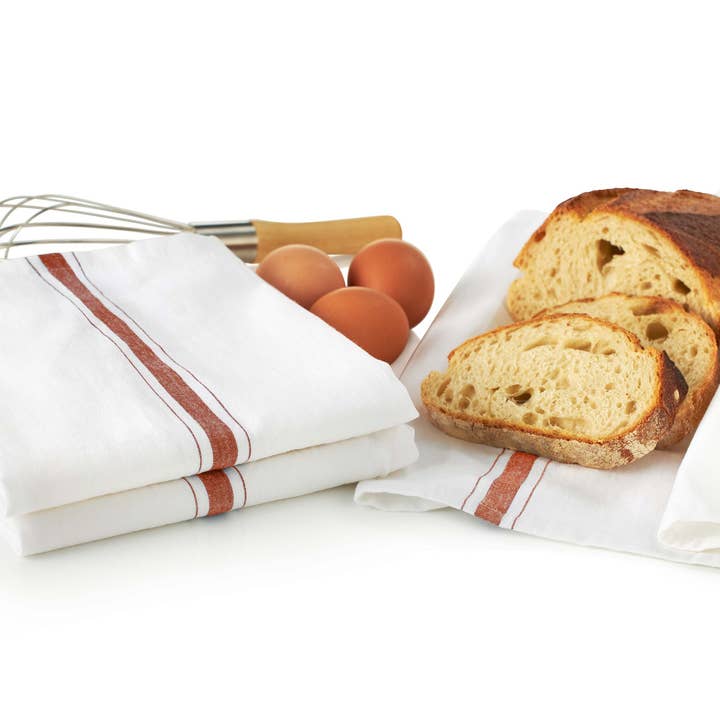 LLdecor - Wholesale Tea Towel - Chef Kitchen Towels - Baker Stripes, Set of 34