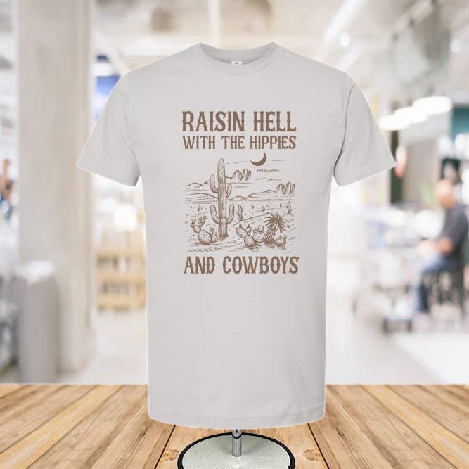 Hippier og Cowboys Tee for engroshandel hos Infidel Nation Apparel