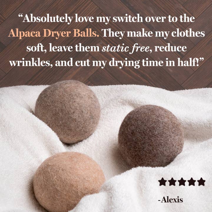 Rustic Strength - Wholesale Dryer Balls - Alpaca Fleece Wool Dryer Ball7