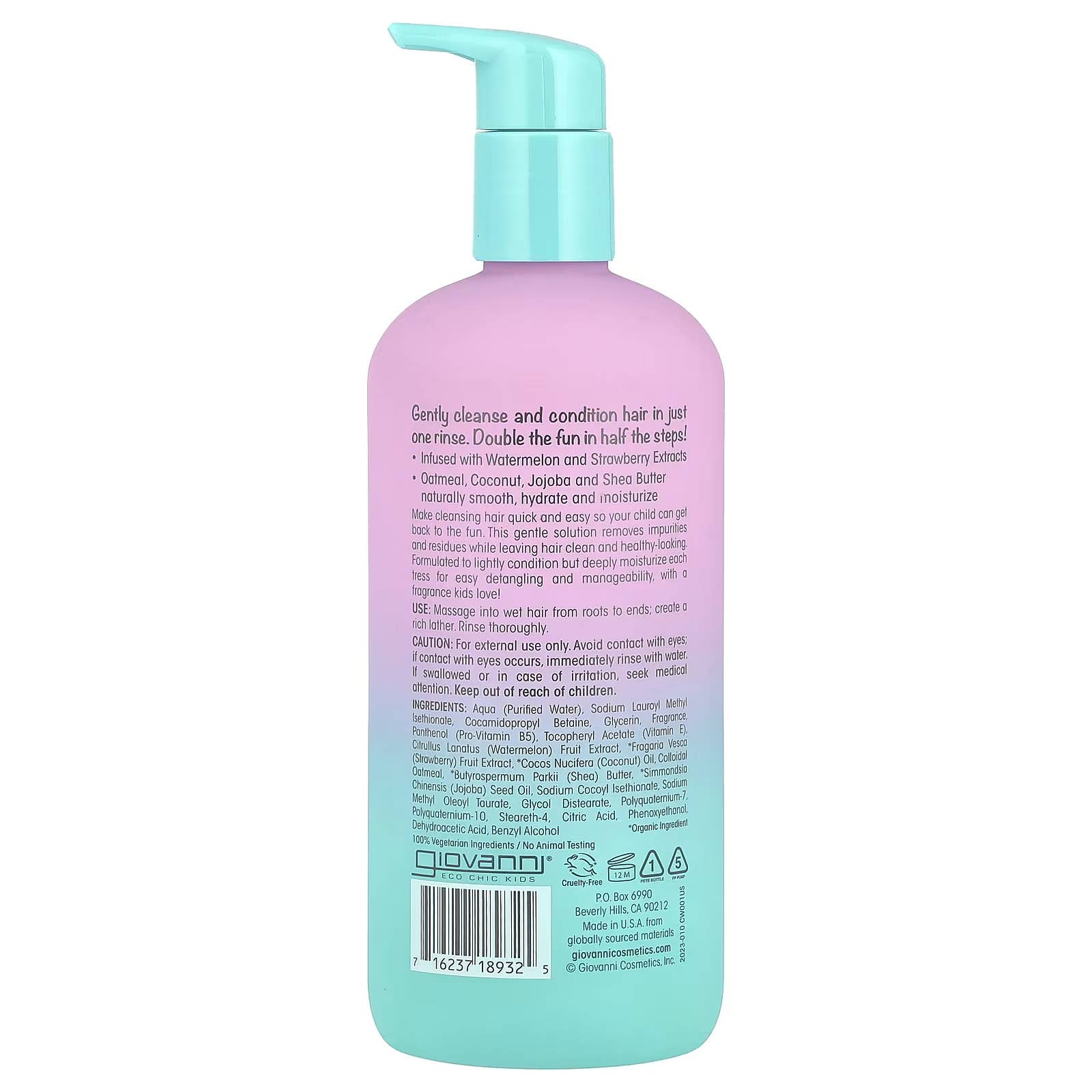KT Supply - Wholesale Hair Shampoo - Eco Chic Kids 2-In-1 Daily Shampoo Conditioner,16.5oz1