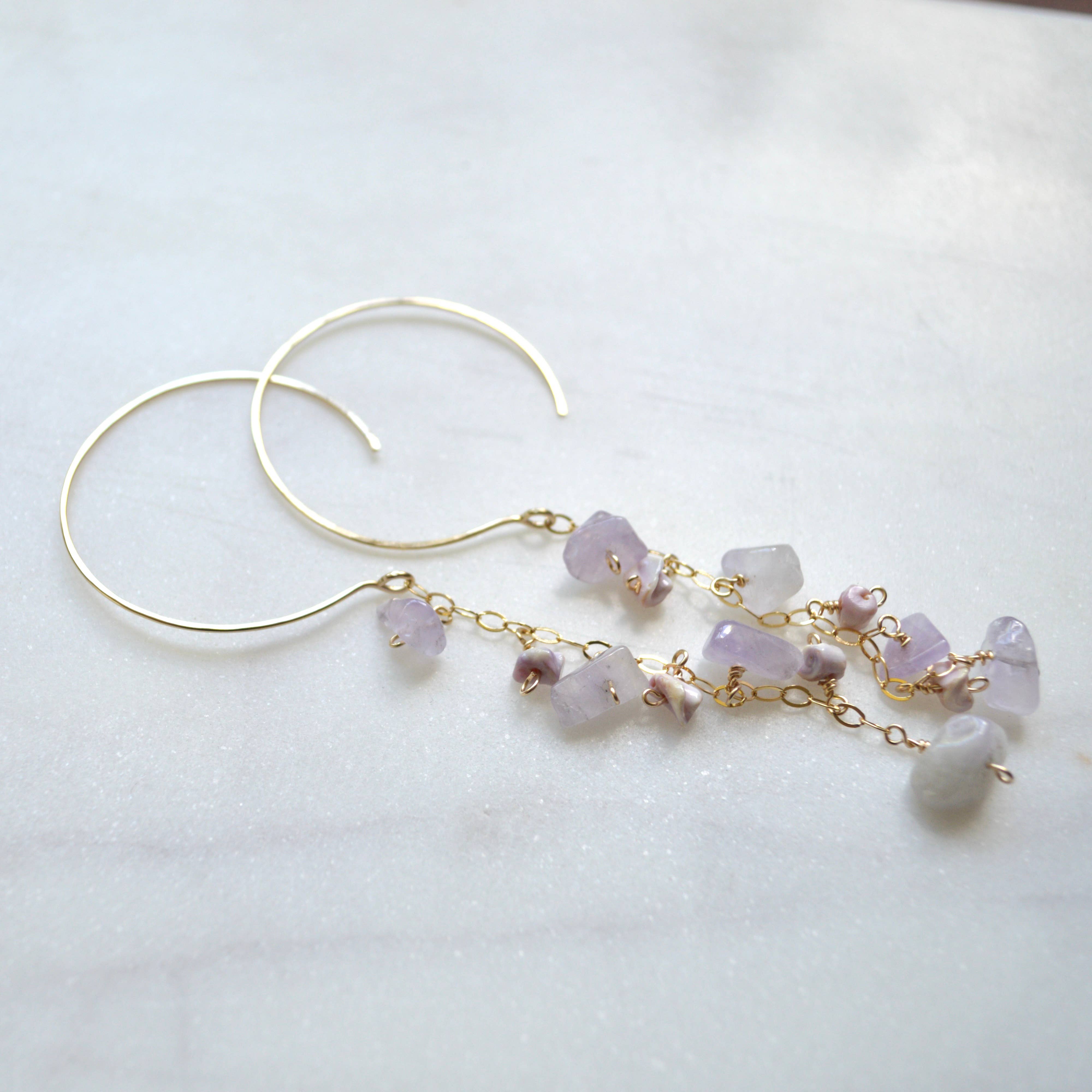 Salty But Sweet - Wholesale Dangle Earrings - Dangling Amethyst Earrings4