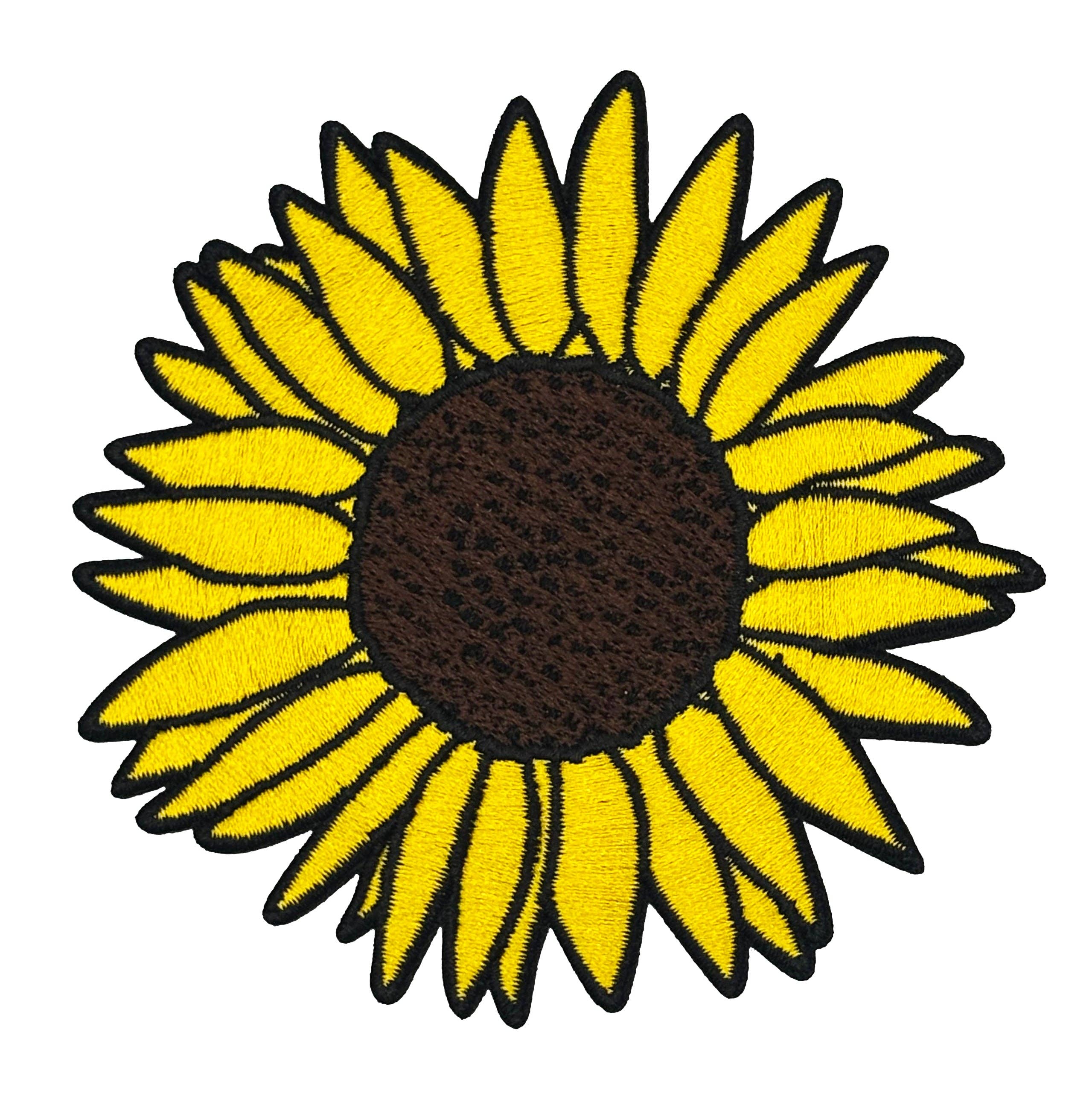 Clayton Jewelry Labs - Wholesale Patch - Sunflower Embroidered Iron-on Patch0
