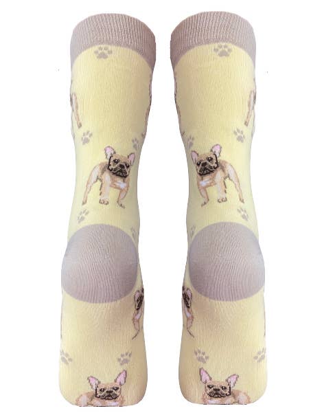 E&S Pets - Wholesale Socks - Unisex - French Bulldog - Unisex - Fun Novelty Crew Dog Socks