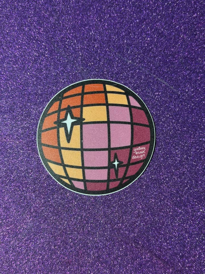 Lesbisk discokulesticker för wholesale av Galaxy Brain Design
