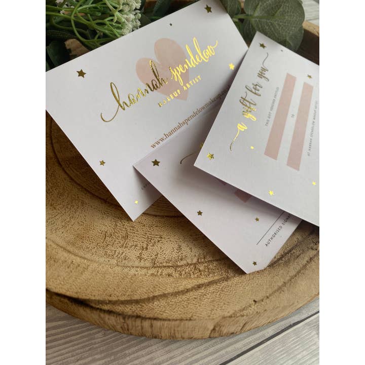 SR Creative Studio - Wholesale Gift Tag - Luxury Metallic Gold Foil Gift Voucher Printing