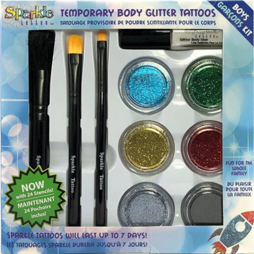  Temporary Shimmery Tattoo Studio Kit for Kids