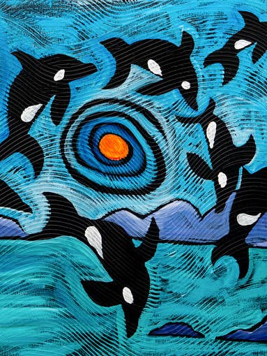 Stampa del poster "Orca Splash" di Ben Mann per la vendita all'ingrosso da parte di Keep Calm Collection