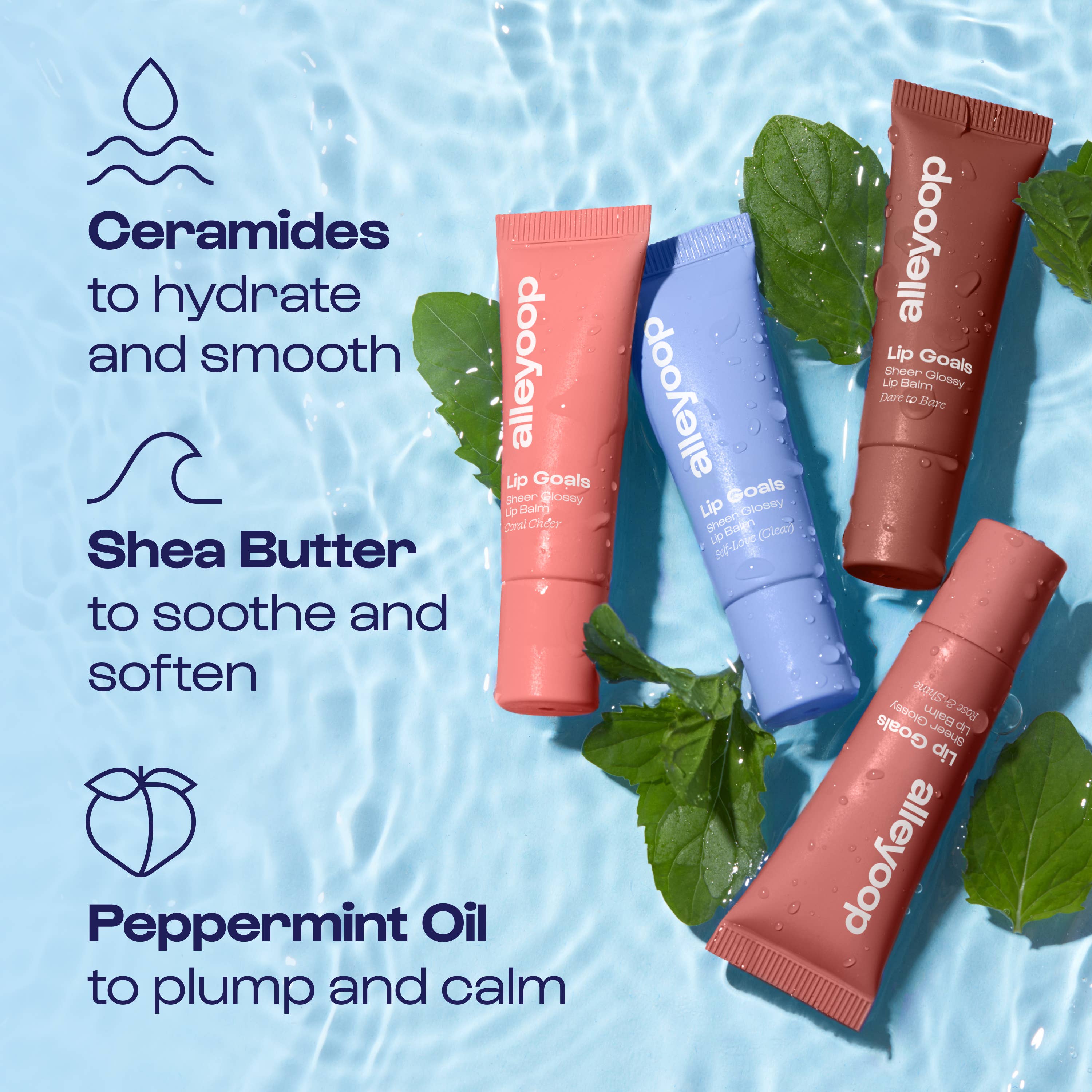 Alleyoop Makeup | Clean Beauty & Wellness - Wholesale Lip Balm - Rose & Shine (Sheer Dusty Rose) Lip Goals Glossy Lip Balm3