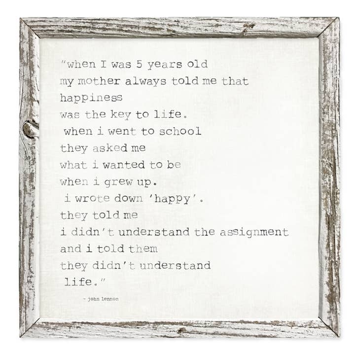 'Happiness Quote' - Shelf Art for wholesale by Sweet Gumball Inc.