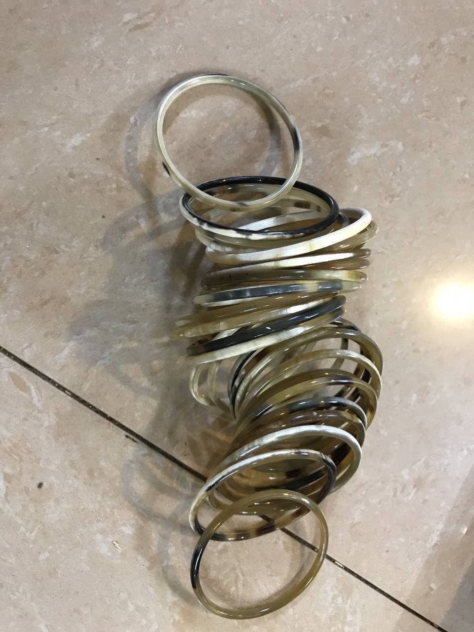 Hala Design - Wholesale Jewelry Set - Set of 7 Buffalo Horn Bangles4