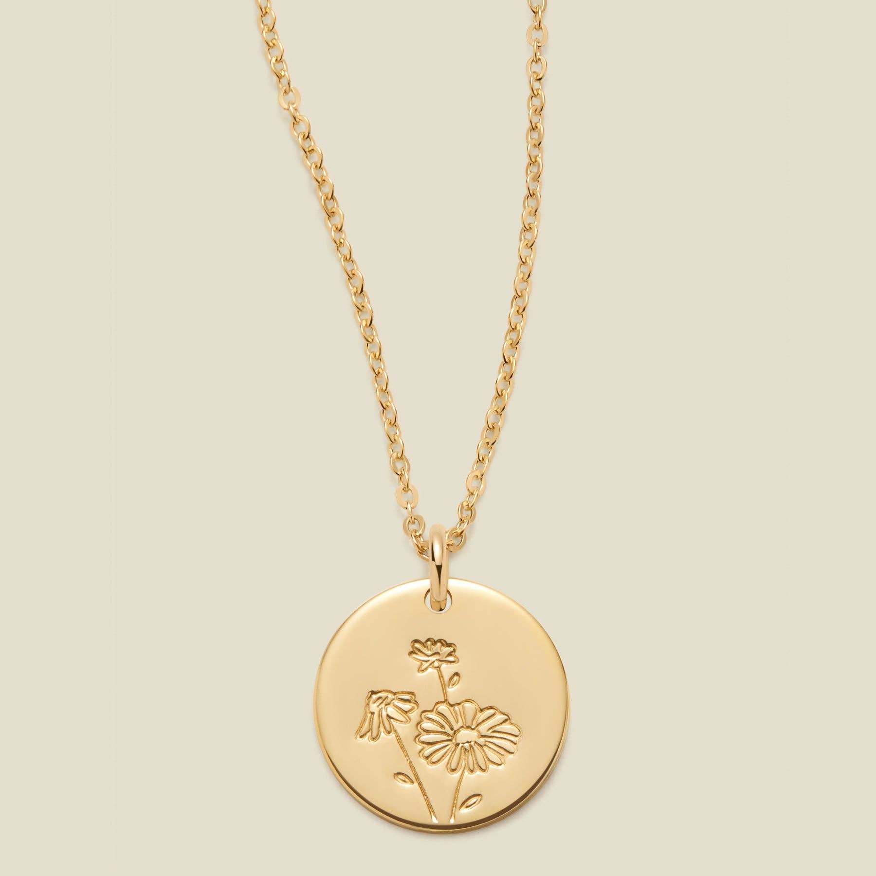 Made By Mary - Wholesale Pendant/Charm Necklace - Birth Flower Necklace - 1/2"10