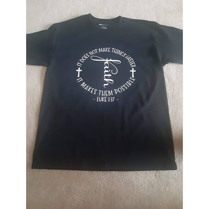 Luke 1:37 Faith Tees for wholesale by Perfectly Sassy Expressions