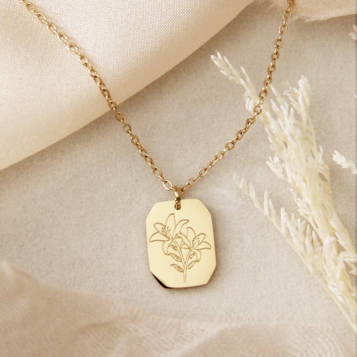 Consider the Lilies Necklace, Luke 12:27-28 for wholesale by LoveStory Collection