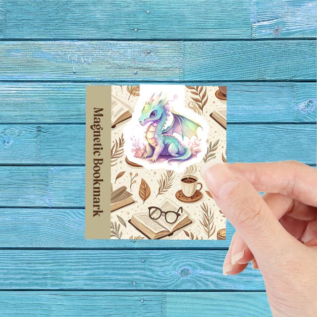Prairie Chicken Sticker Shop & Gifts - Wholesale Bookmark - Water Dragon Watercolor Magnetic Bookmark