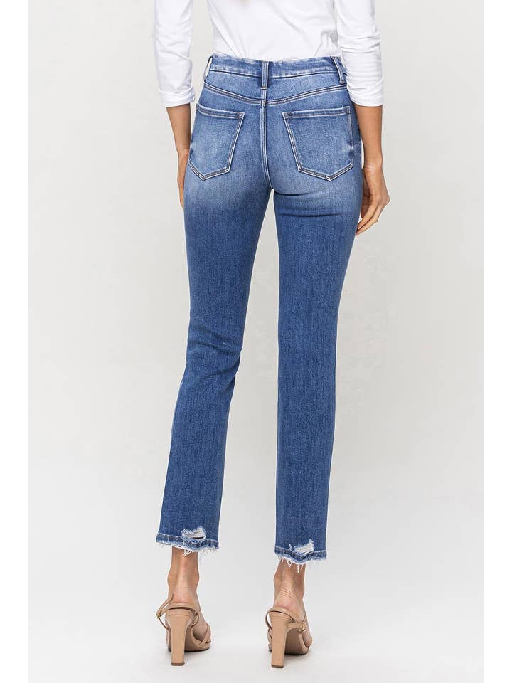 POISED HIGH RISE SLIM STRAIGHT JEANS F5124 for wholesale on Faire