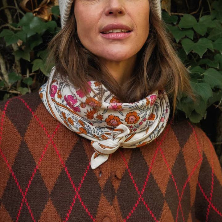 SO FAMILY - Wholesale Scarf - Women's - Dheli Azure Adult Scarf 100 cm