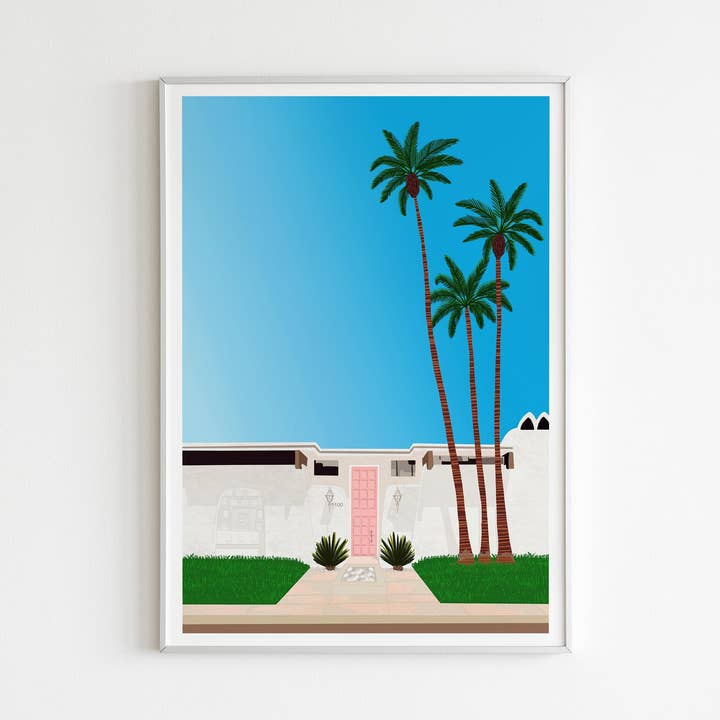 Palm Springs Landschaftsposter auf recyceltem Papier gedruckt für den Großhandel von Endless Summer Posters