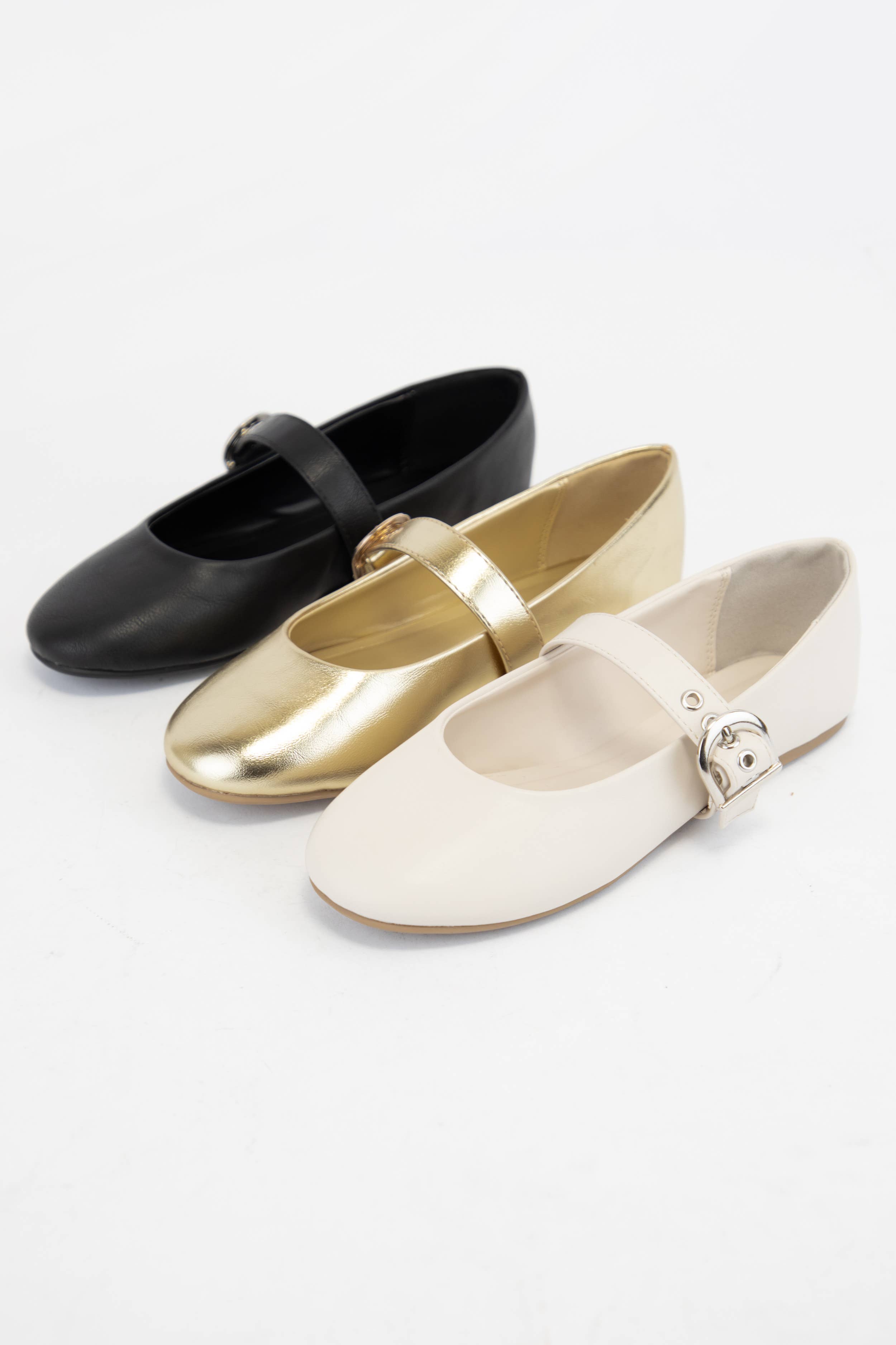 CCOCCI - Wholesale Flats - Women's - SEESAW ROUND TOE BUKKLED STRAP MARY JANE FLAT 7