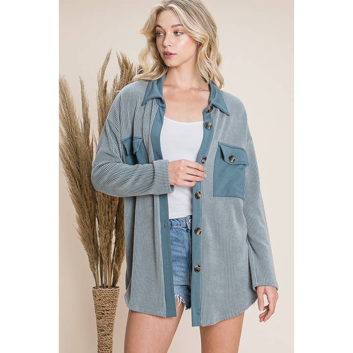 Oversized jas met knoopsluiting en zak voor wholesale door Reborn J