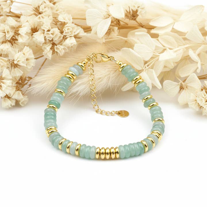 Produtos Namasté - Wholesale Beaded Bracelet - Green Aventurine Stone Bracelet