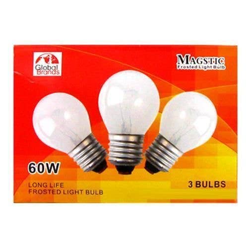 Deluxe Import Trading - Wholesale Light Bulb/Puck - 3 Pc Soft White Light Bulbs 60 Watt