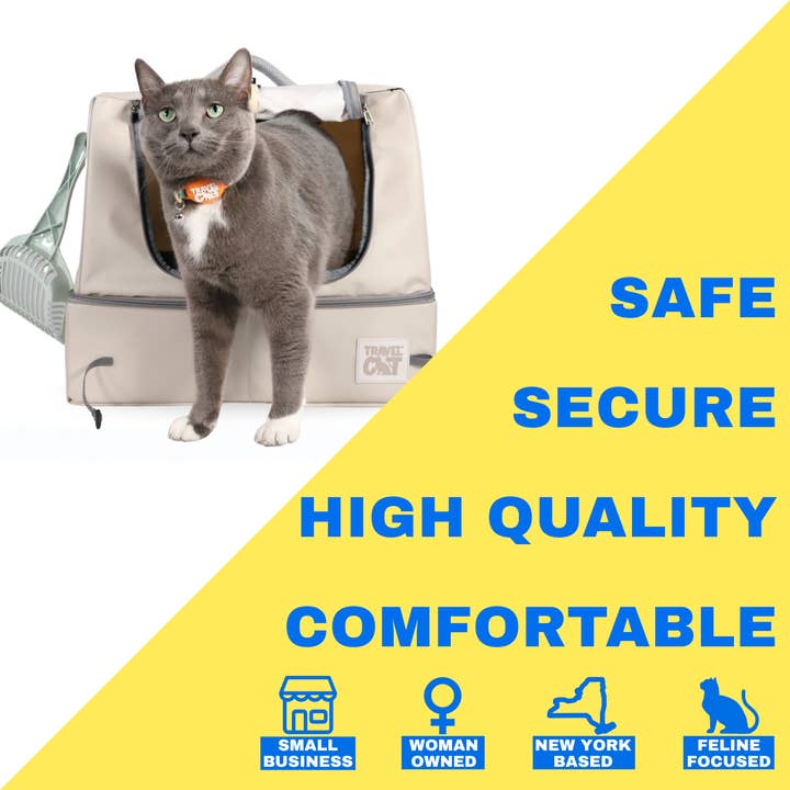 Travel Cat Wholesale - Wholesale Pet Carrier - Cat - "The Porta-Pawty+" Covered Travel Litter Box - Portable Bathroom for Cats4