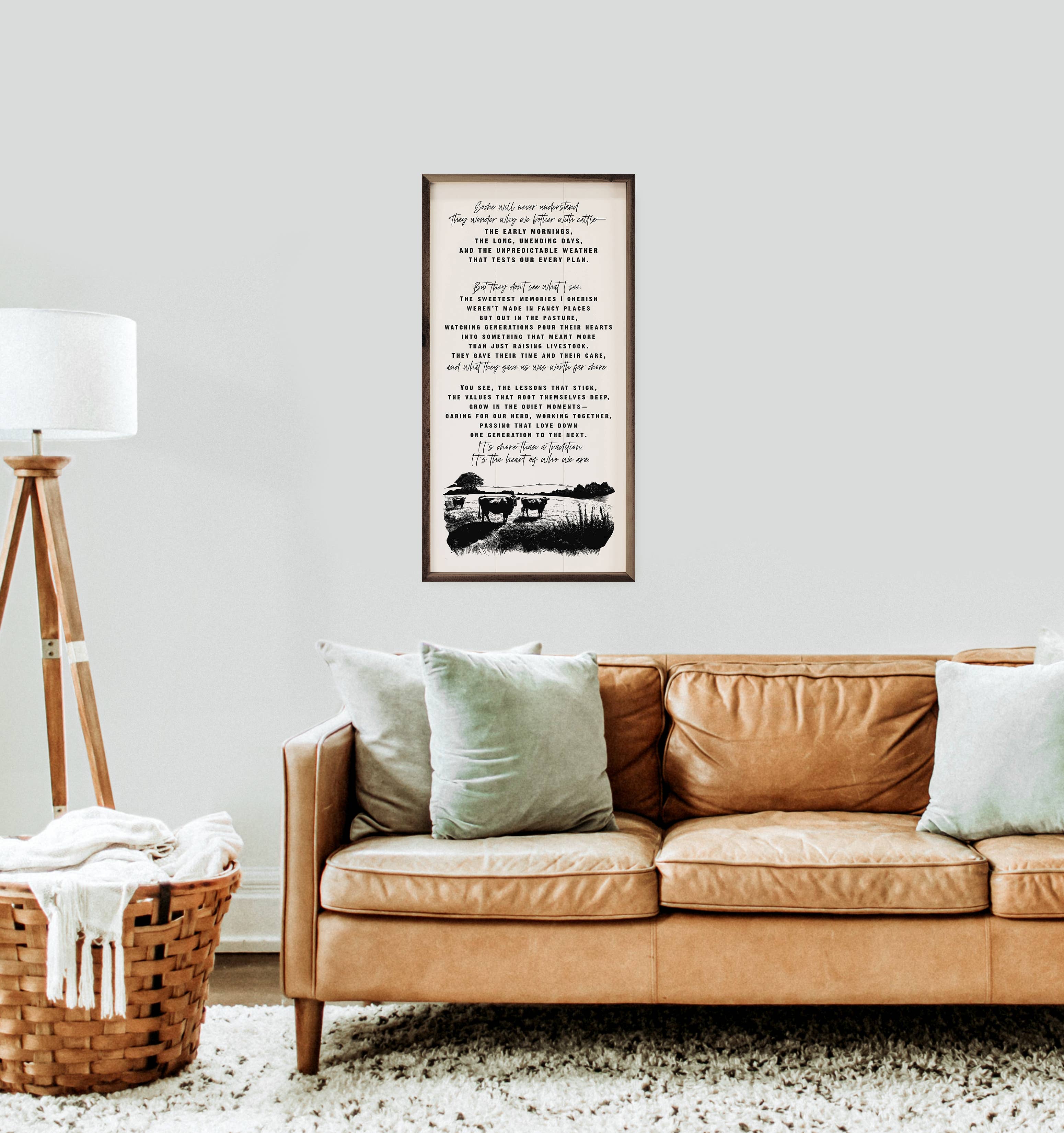 Kendrick Home - Wholesale Wood Wall Art - Cattle Story White2