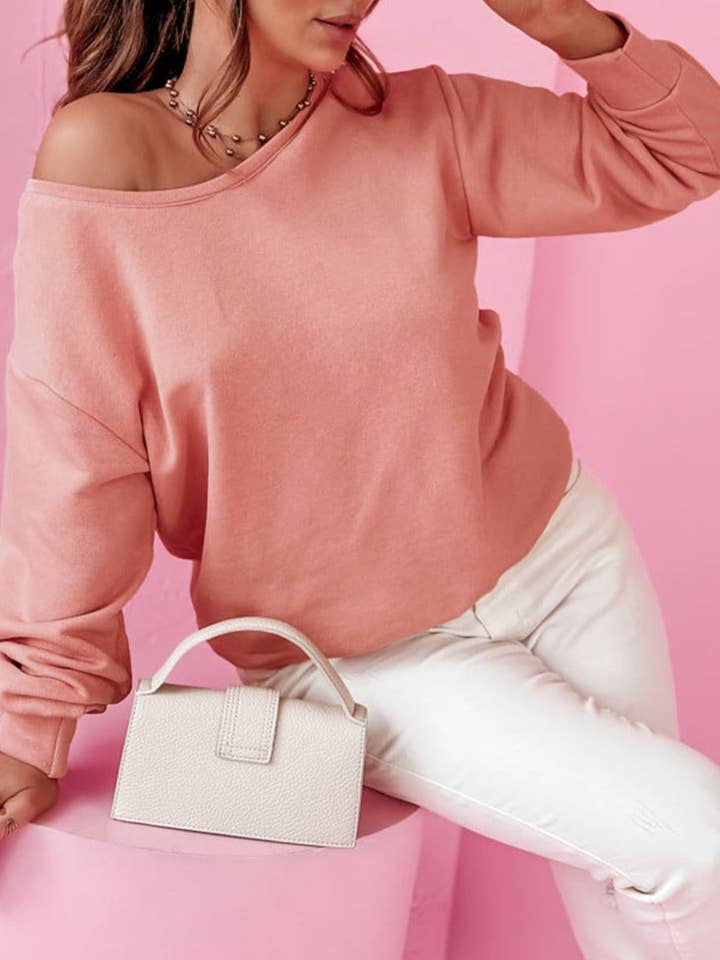 Blasse Kastanie Rundhals-Sweatshirt mit Schleife für den Großhandel auf Faire