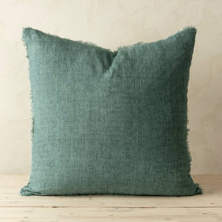 Coussin en lin Lina, 24 x 24 cm, vert Celeste pour la vente par INDABA HOME