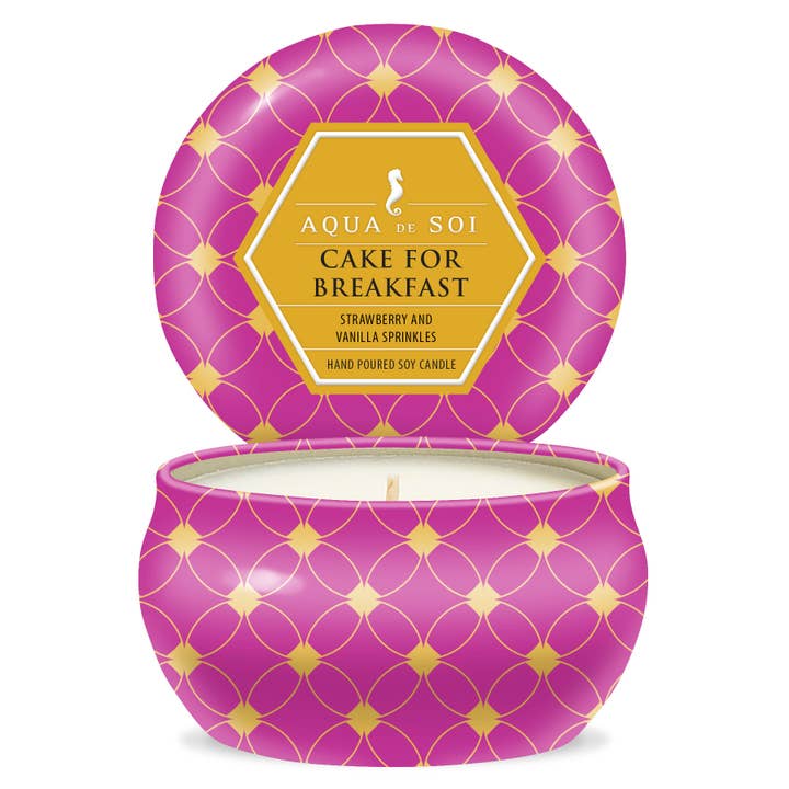 The SOi Company - Wholesale Travel Candles - Cake For Breakfast 9oz Aqua De Soy Candle Tin