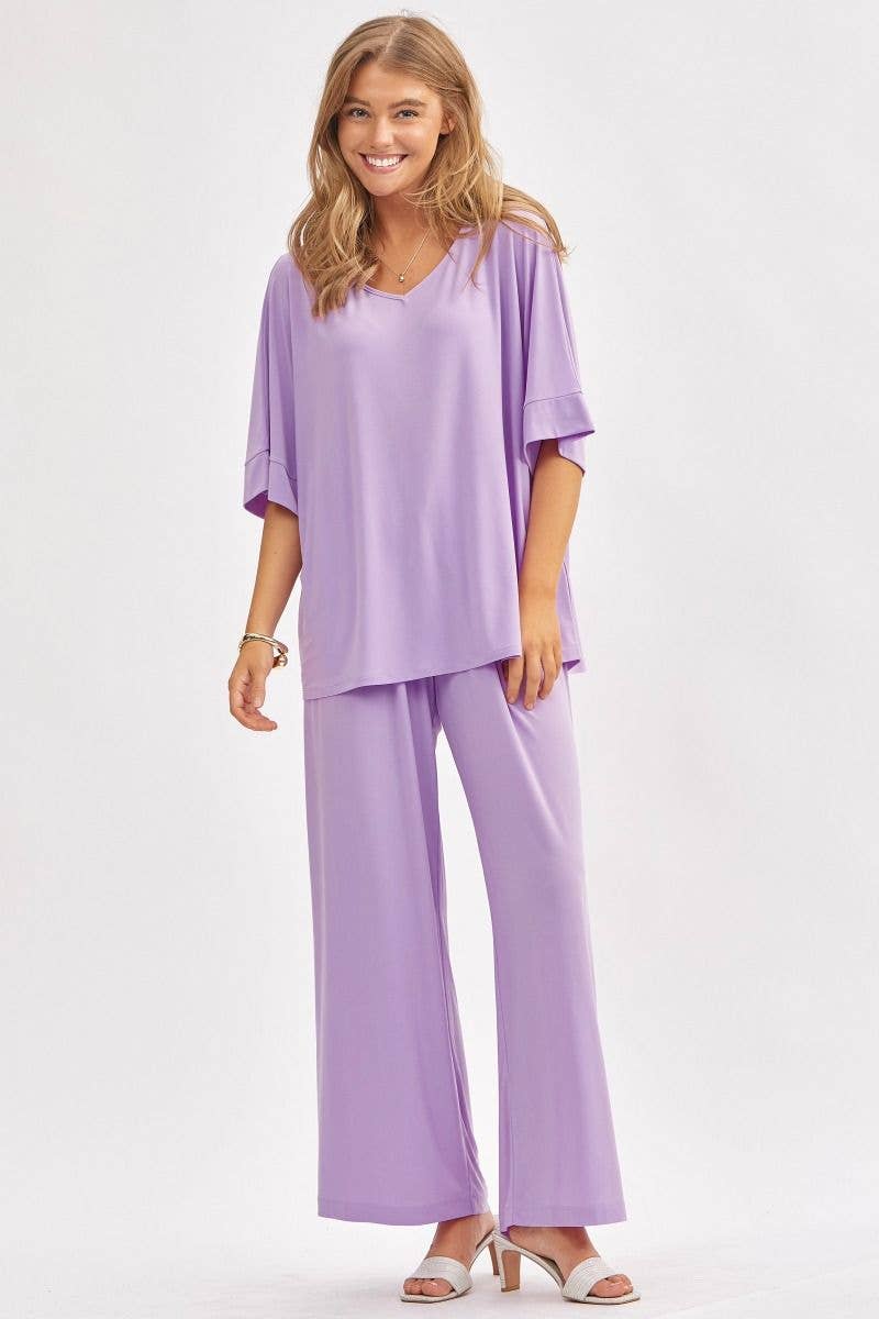 Dear Scarlett - Wholesale Top & Pant Set (NOT Loungewear) - Women's - Stylish Flowy Top + Wide Leg Set TRVSET-CABANA18