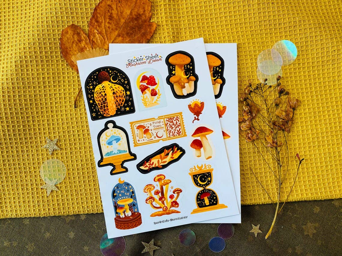 Split Moon Studios - Wholesale Sticker - Mushroom Dream Sticker Sheet Decorative Sticker5
