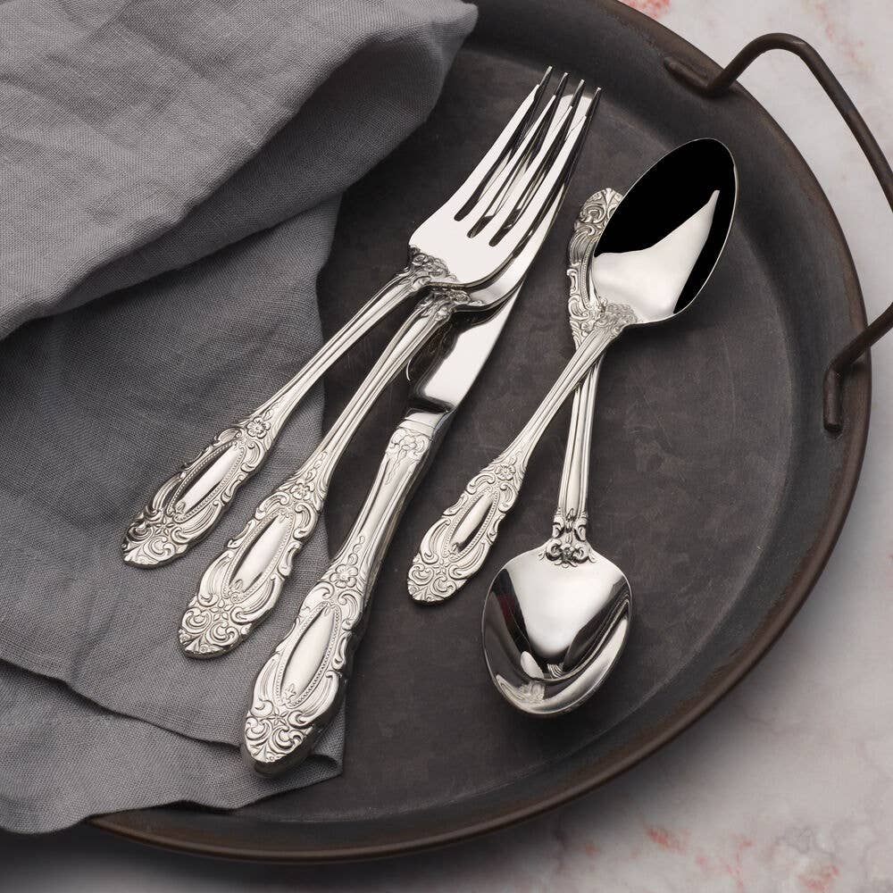 Lifetime Brands Silverwarehouse - Wholesale Flatware Set - Wallace 18.10 Duchess 45 Piece Set, Service for 82