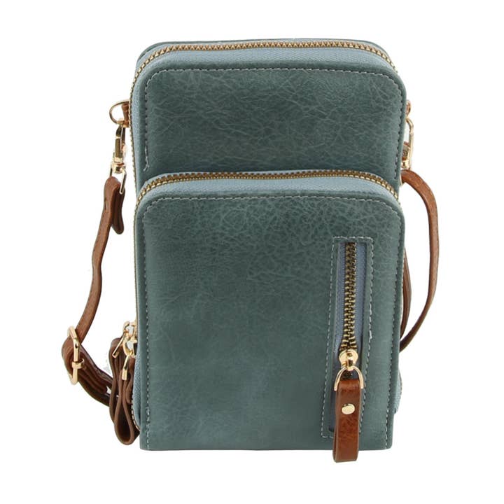 Handbag Factory Corp - Wholesale Crossbody Bag - Women's - Multi Pocket Cellphone Crossbody Bag