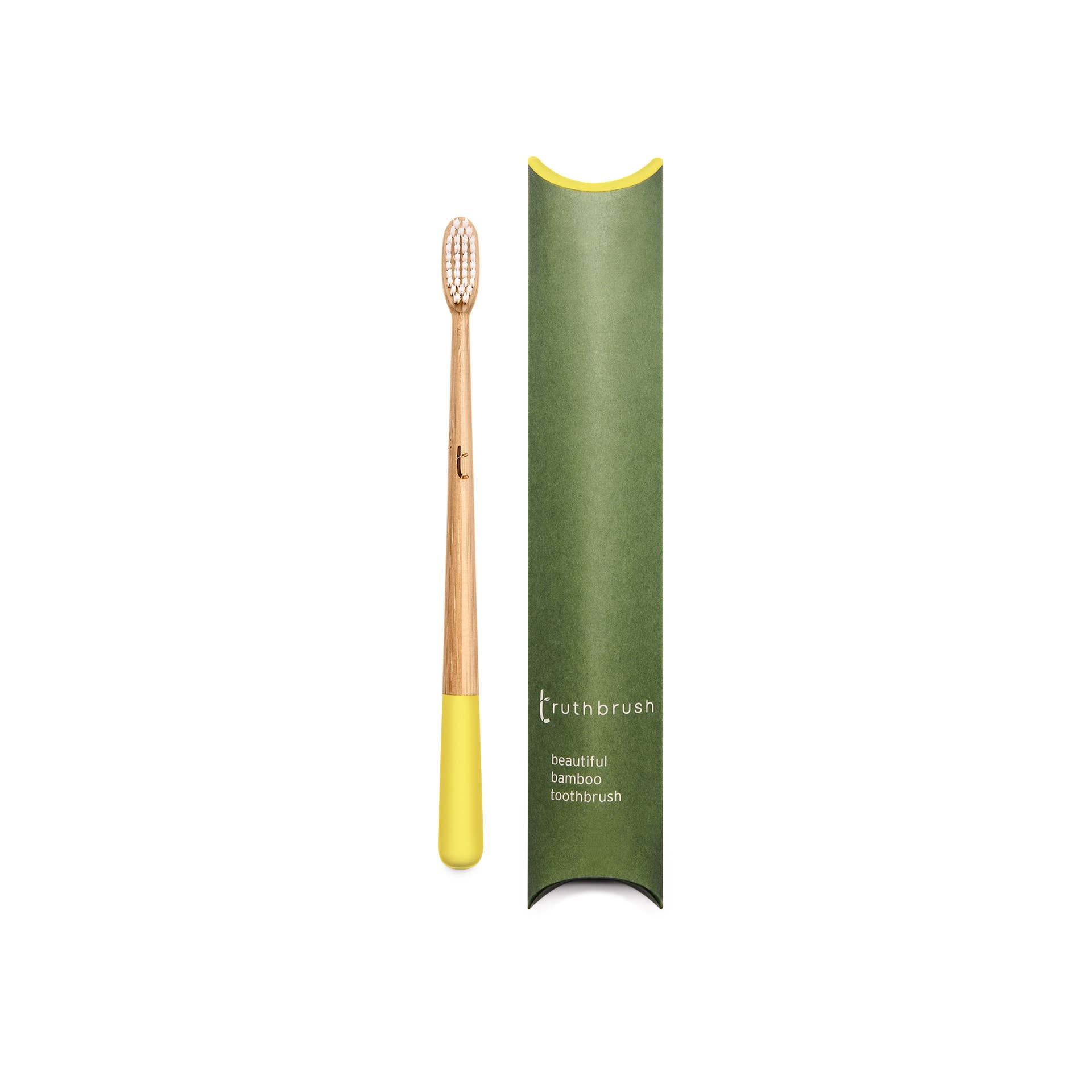 Truthbrush LLC - Wholesale Toothbrush - Gorse Yellow Truthbrush with Soft Castor Oil Bristles1