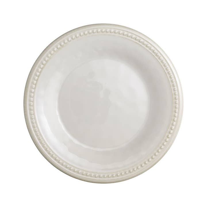 Assiette en mélamine perlée de 8 1/2 po, crème pour la vente par Supreme Housewares