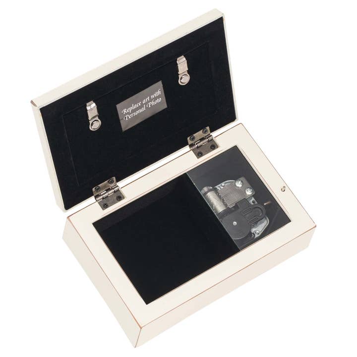 Dicksons - Vente Boîtes décoratives - PETITE BOÎTE À MUSIQUE BÉNÉDICTIONS BAPTÊME NŒUD3