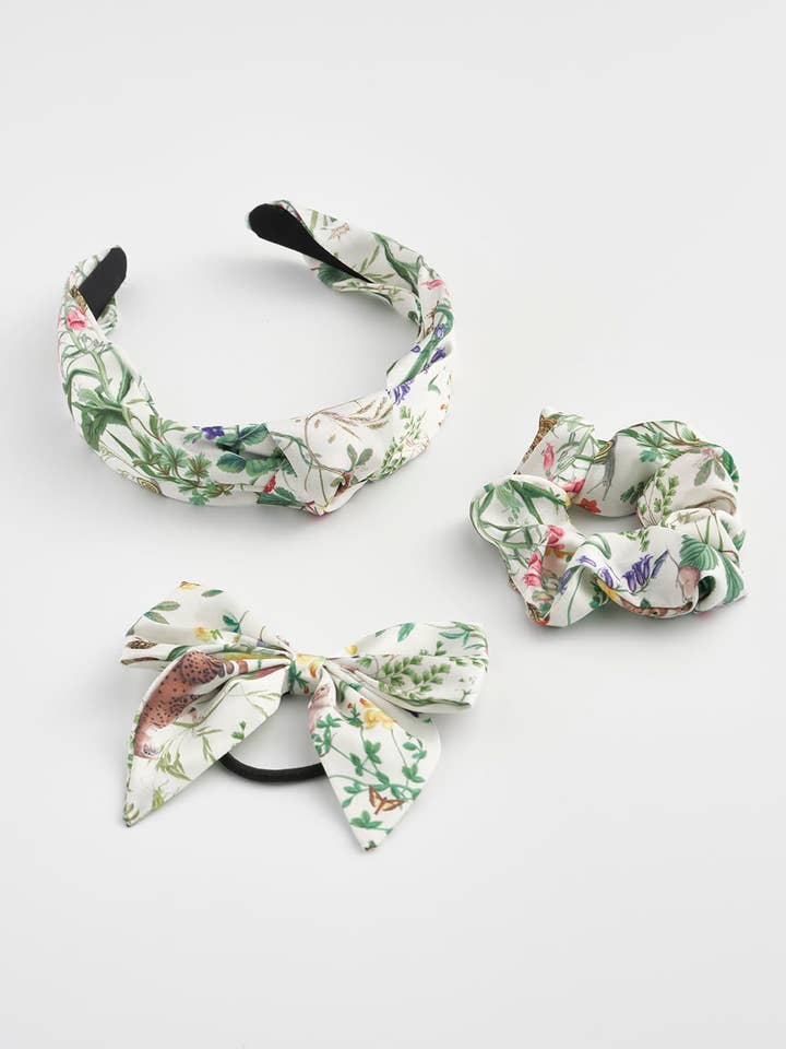 Fascia da Prato, Scrunchie e Fiocco - Set di 3 - SOLO USA per la vendita all'ingrosso da parte di Fable England