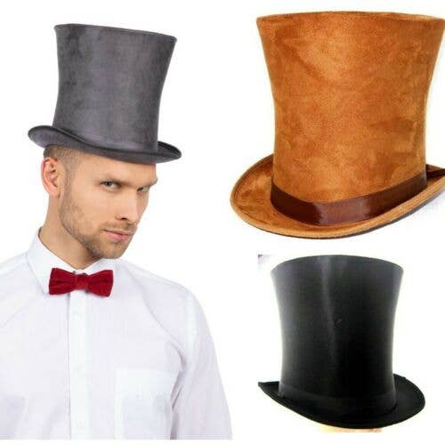 Stylex Party - Wholesale Costume - Men's - Bell Top Hat Fancy Dress Victorian Hard Hat Halloween