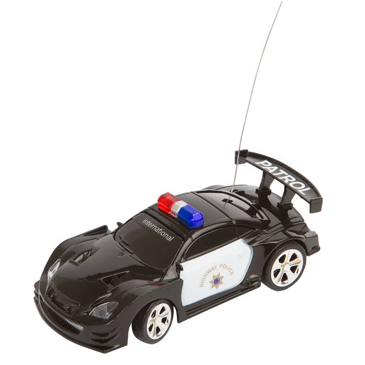 HQ Kites & Designs - Wholesale Toy Car/Truck - Kids - RC Police Mini Racer - Black & White